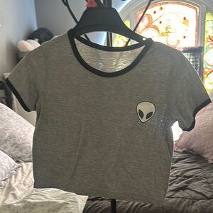 Gray Alien Patch T-Shirt